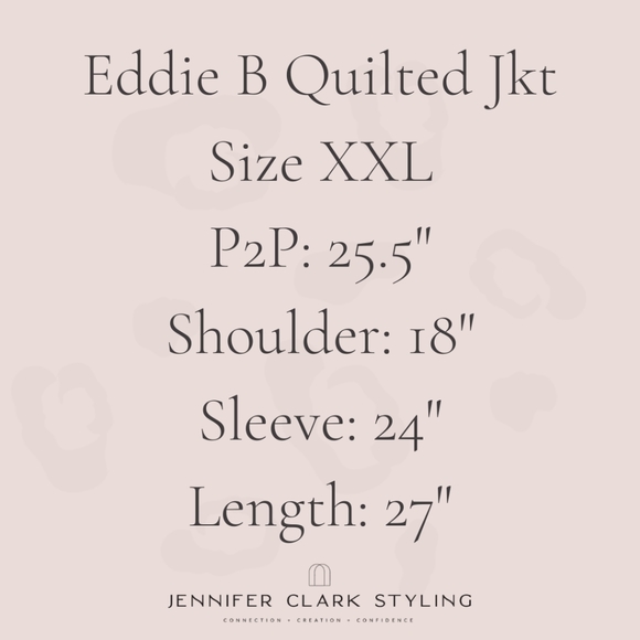 [XXL] Eddie Bauer Navy & Tan Quilted Jacket - Picture 5 of 13